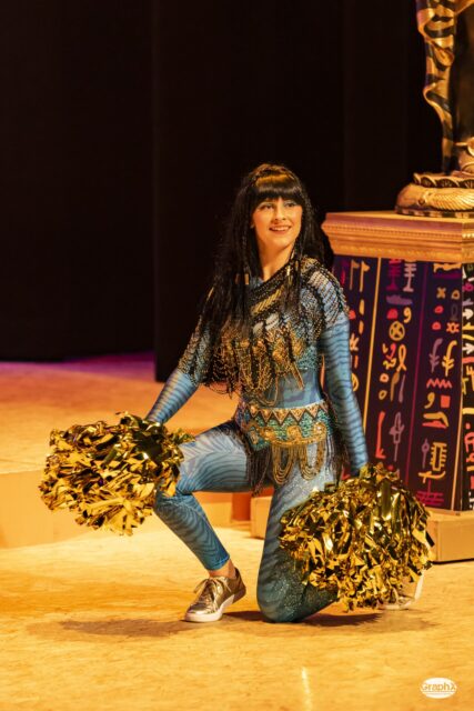 Kostuum Egyptische Godin/Vrouw Blauw-Goud - 