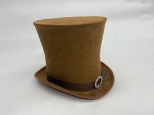Bruine hoge hoed suede-look - Bruine hoge hoed