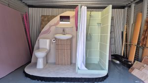 Verrijdbare badkamer met toilet - 